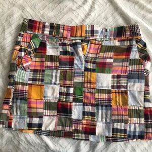 100% Cotton J Crew Plaid Mini Skirt Preppy